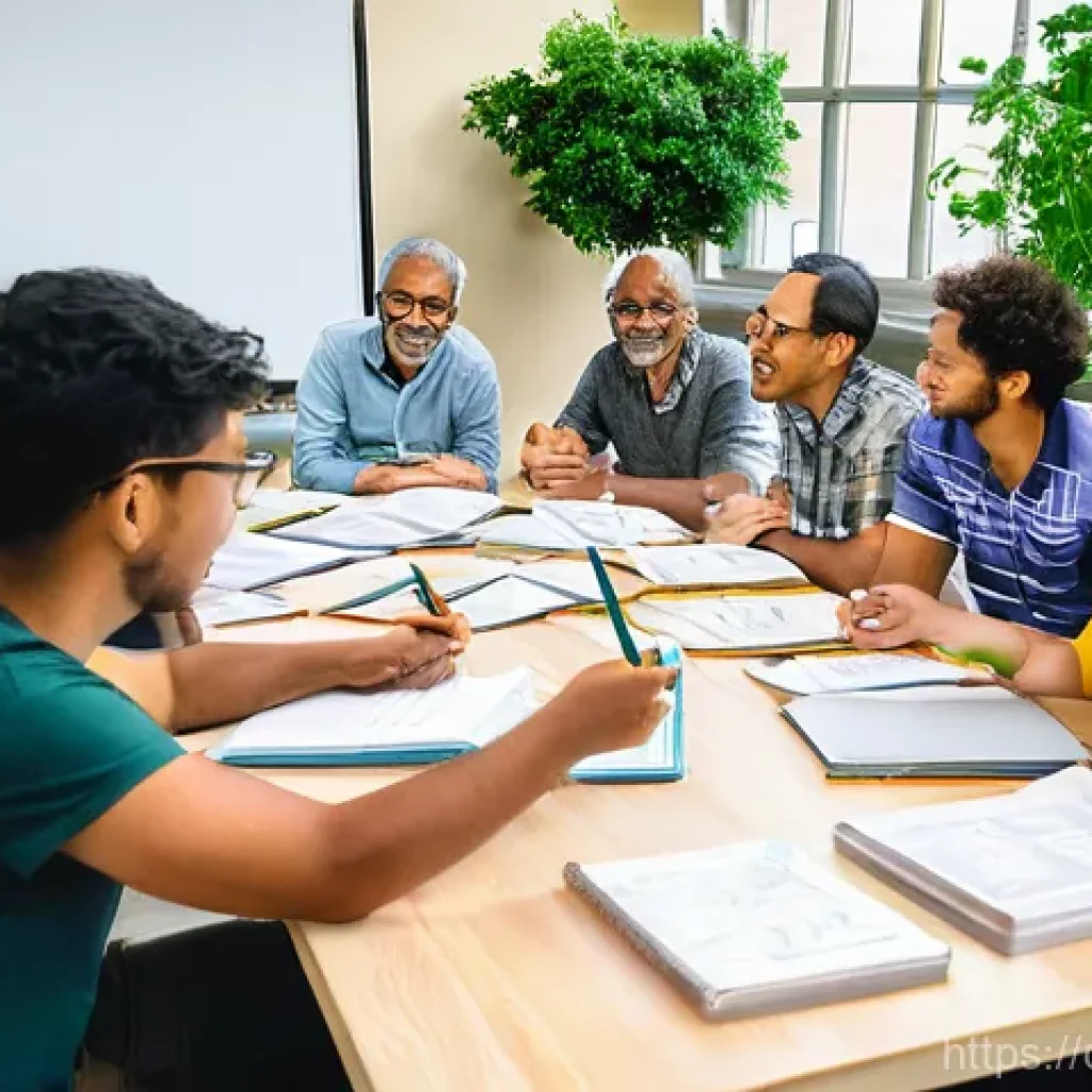 도시농업관리사 자격증 공부 커뮤니티 - **Urban Agriculture Study Community: Collaborative Learning Session**
A diverse group of adults,...