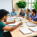 Home 3 도시농업관리사 자격증 공부 커뮤니티 - **Urban Agriculture Study Community: Collaborative Learning Session**
A diverse group of adults,...