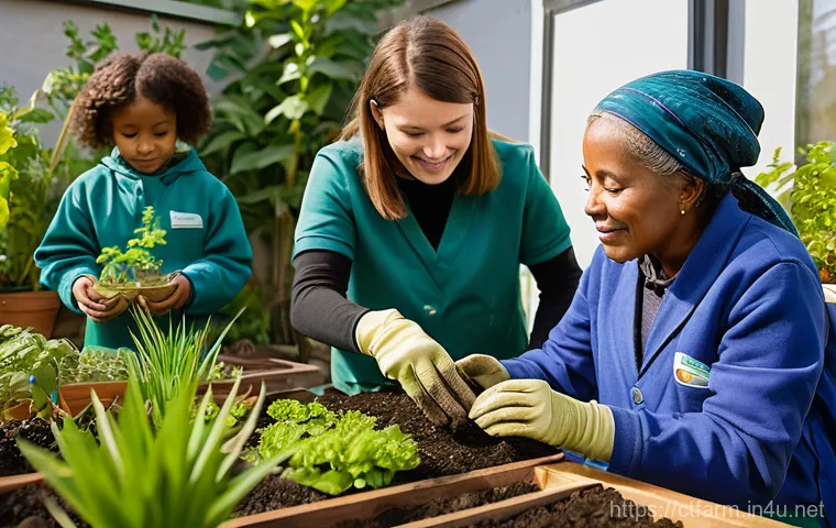 도시농업관리사 자격증 공부 커뮤니티 - **Vibrant Urban Community Garden: Harvesting Together**
A lively scene in a thriving rooftop com... 도시농업관리사 자격증 공부 커뮤니티 - **Vibrant Urban Community Garden: Harvesting Together**
A lively scene in a thriving rooftop com...