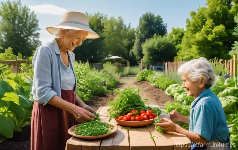 도시농업관리사와 지역 공동체 활동 - An urban agricultural manager, a cheerful woman in her 40s wearing practical but stylish gardening a... 도시농업관리사와 지역 공동체 활동 - An urban agricultural manager, a cheerful woman in her 40s wearing practical but stylish gardening a...